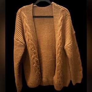 Orange Baggy Knit Cardigan L